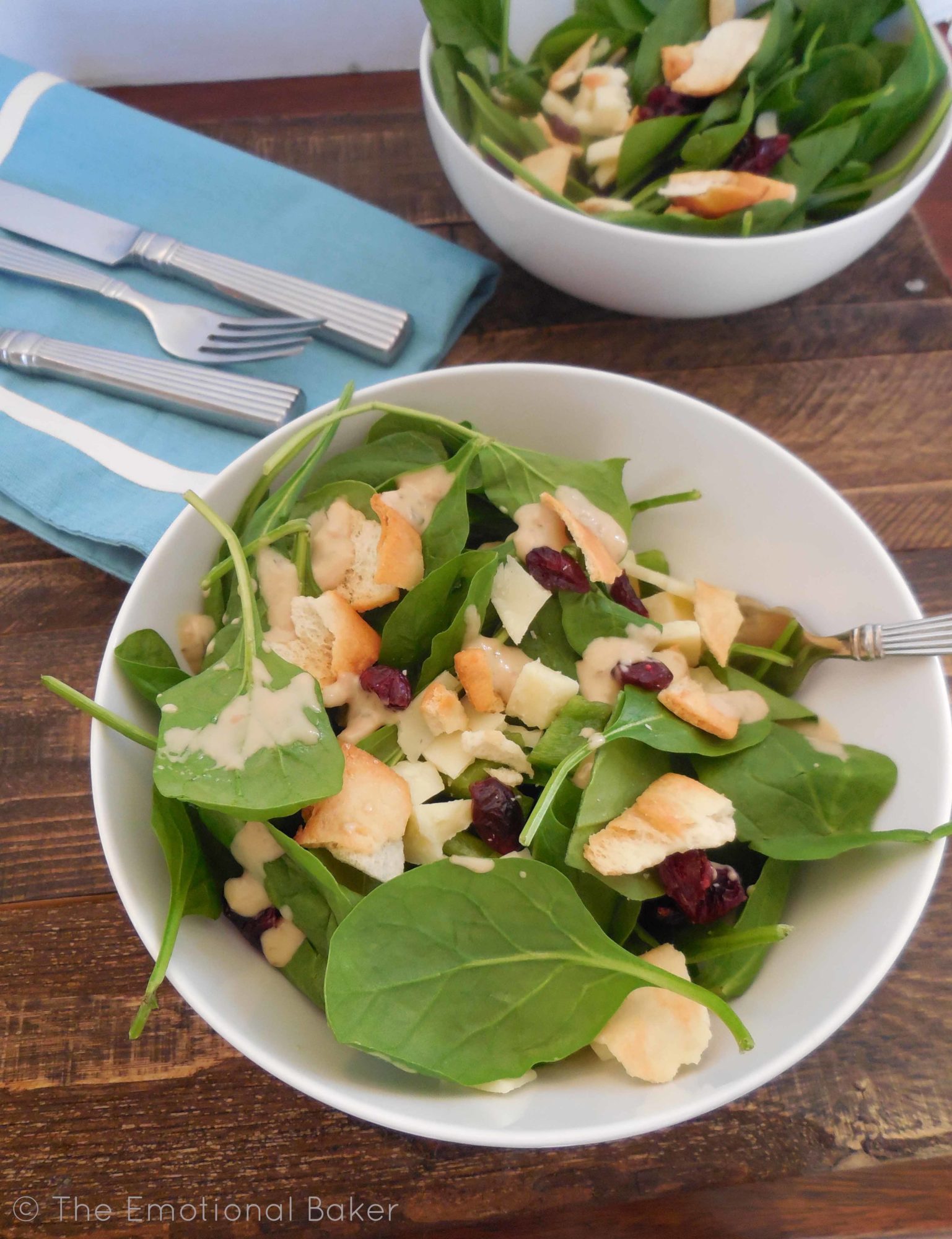 Spinach Cranberry Salad | The Emotional Baker