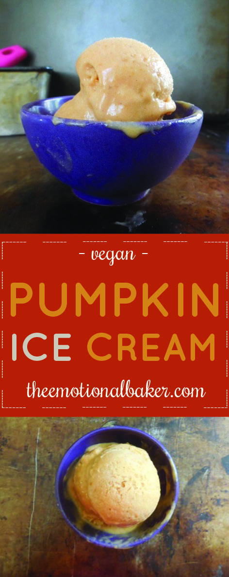 Pumpkin Ice Cream makes the best fall treat. This vegan coconut milk based one includes maple syrup and cinnamon for a sweet treat.
