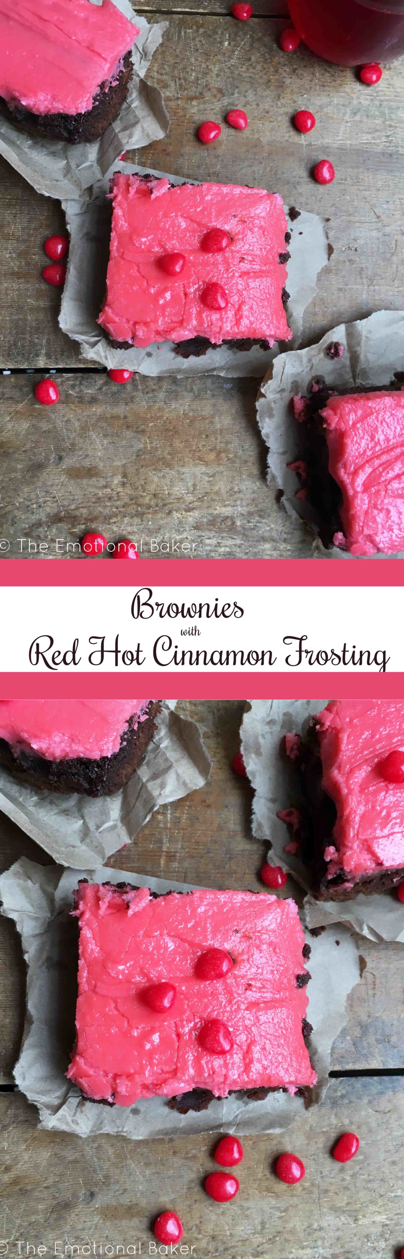Brownies with Red Hot Cinnamon Frosting
