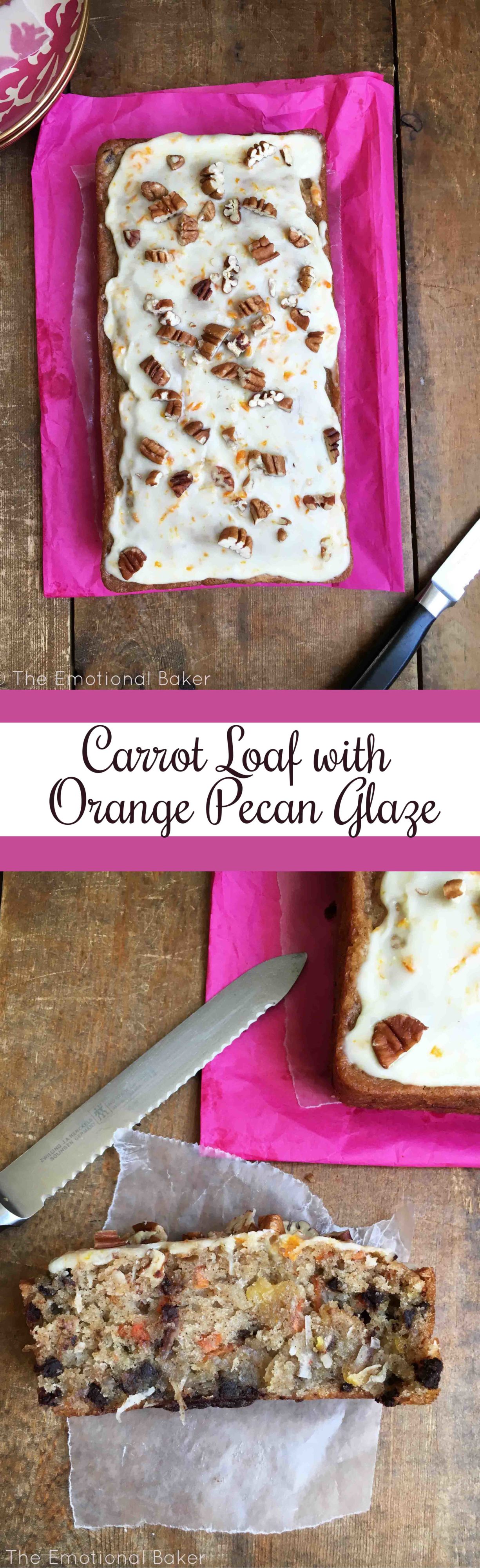 Carrot Loaf with Orange Pecan Glaze