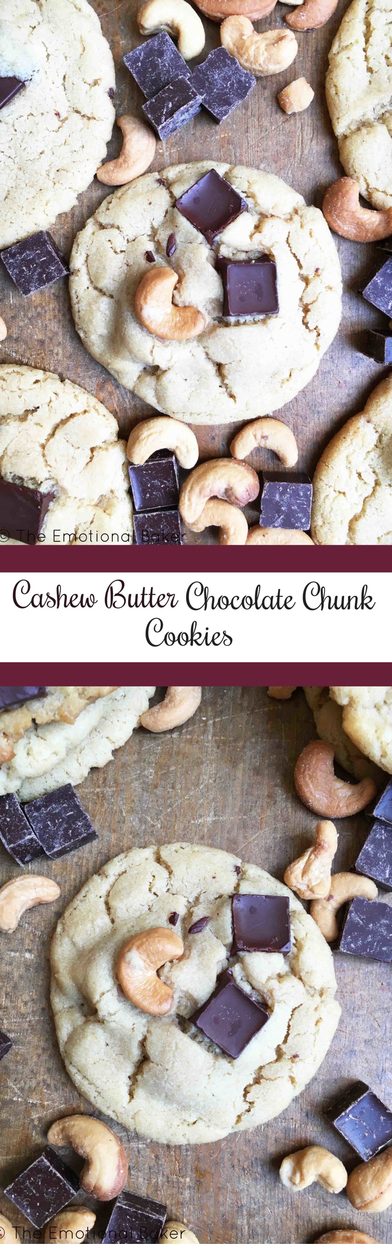 Cashew Butter Chocolate Chunk Cookies