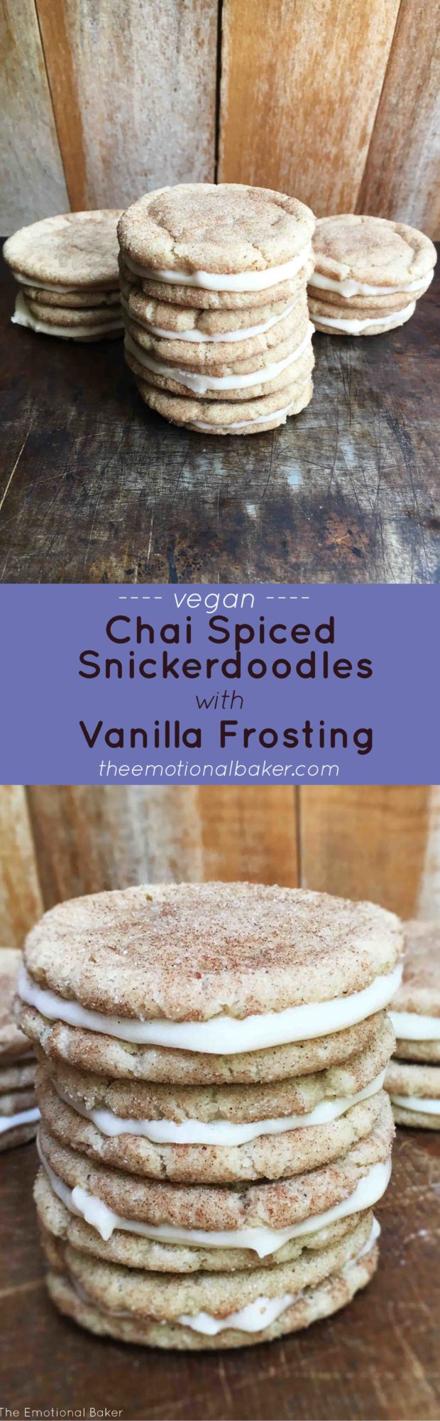 Chai Spiced Snickerdoodles with Vanilla Frosting