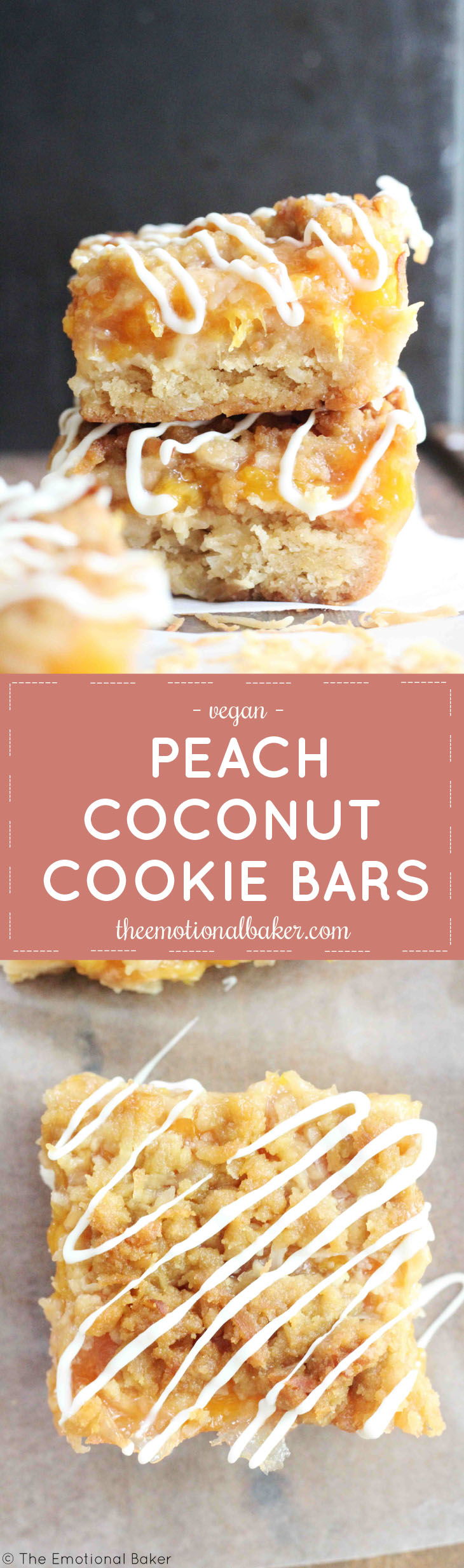 Peach Coconut Cookie Bars