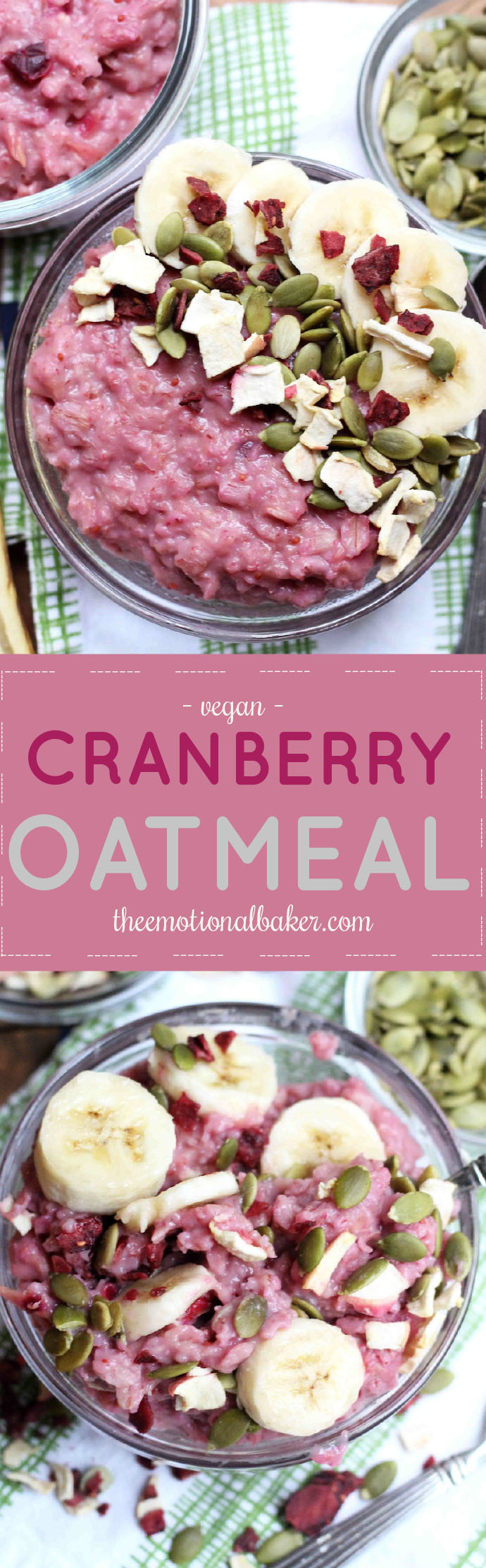 Wake up with a healthy bowl of cranberry oatmeal packed with antioxidants, potassium and fiber.