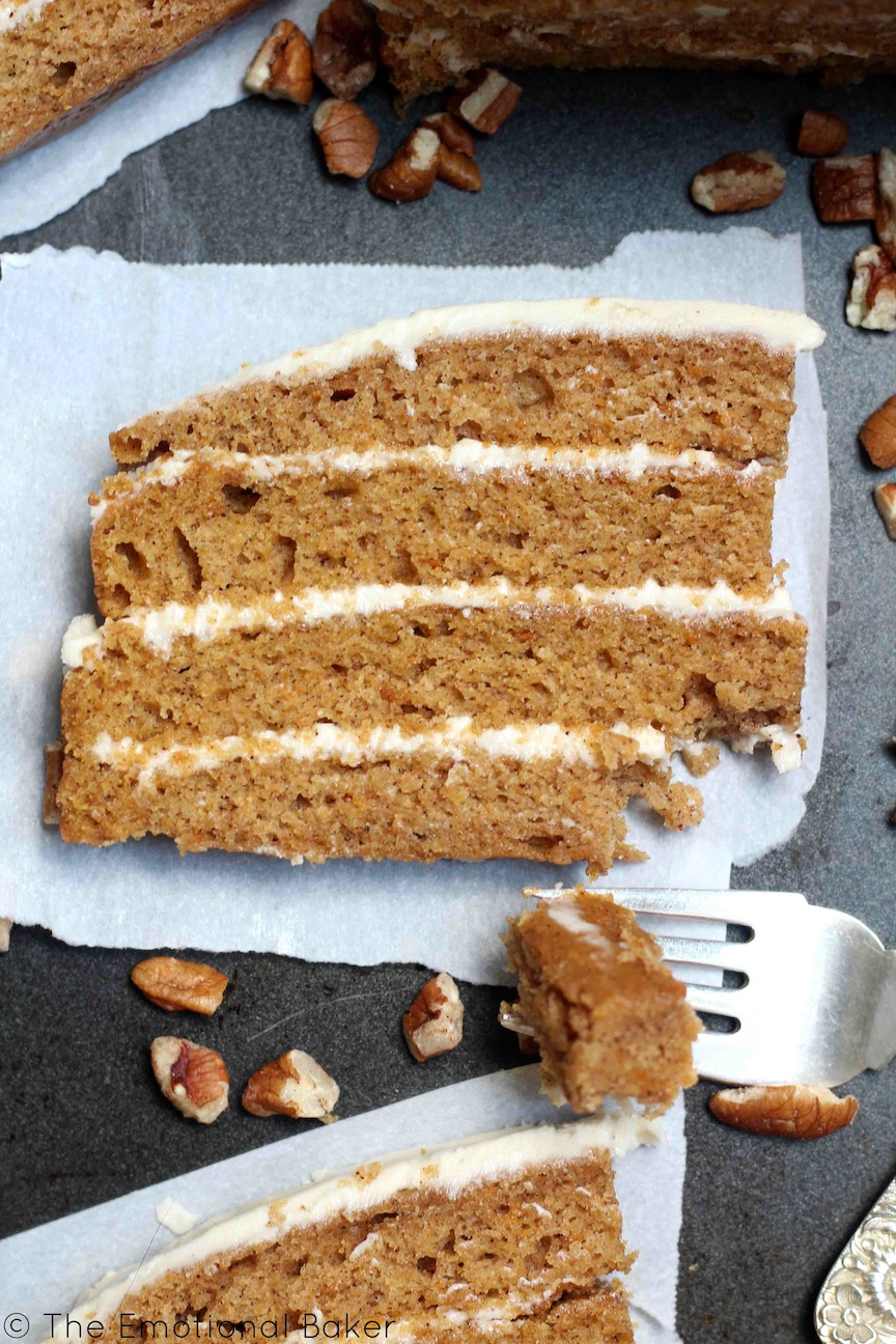 This Vegan Sweet Potato Cake is packed with flavor and perfect for any celebration. Added bonus - it's one of the easiest layer cakes you'll ever make!