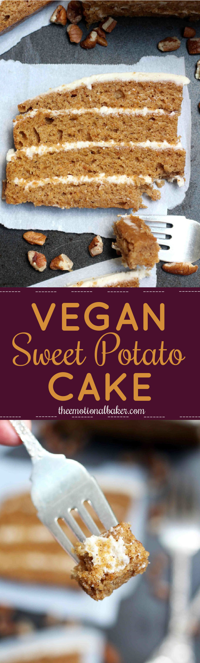 This Vegan Sweet Potato Cake is packed with flavor and perfect for any celebration. Added bonus - it's one of the easiest layer cakes you'll ever make!