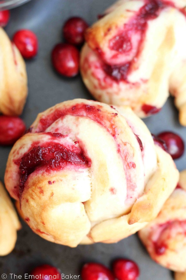 Start your day with Cranberry Sweet Rolls! This breakfast bun features a sweet lemon roll that is swirled with homemade cranberry jam.