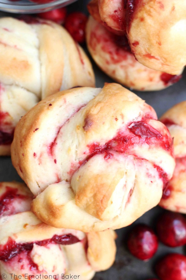 Start your day with Cranberry Sweet Rolls! This breakfast bun features a soft lemon dough that is paired with homemade cranberry jam.