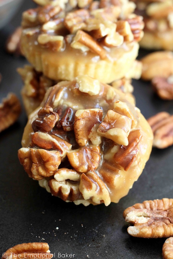 Have pecan pie in cookie form! These Pecan Pie Shortbread Cookies feature a buttery crust and are topped with maple caramel pecans.
