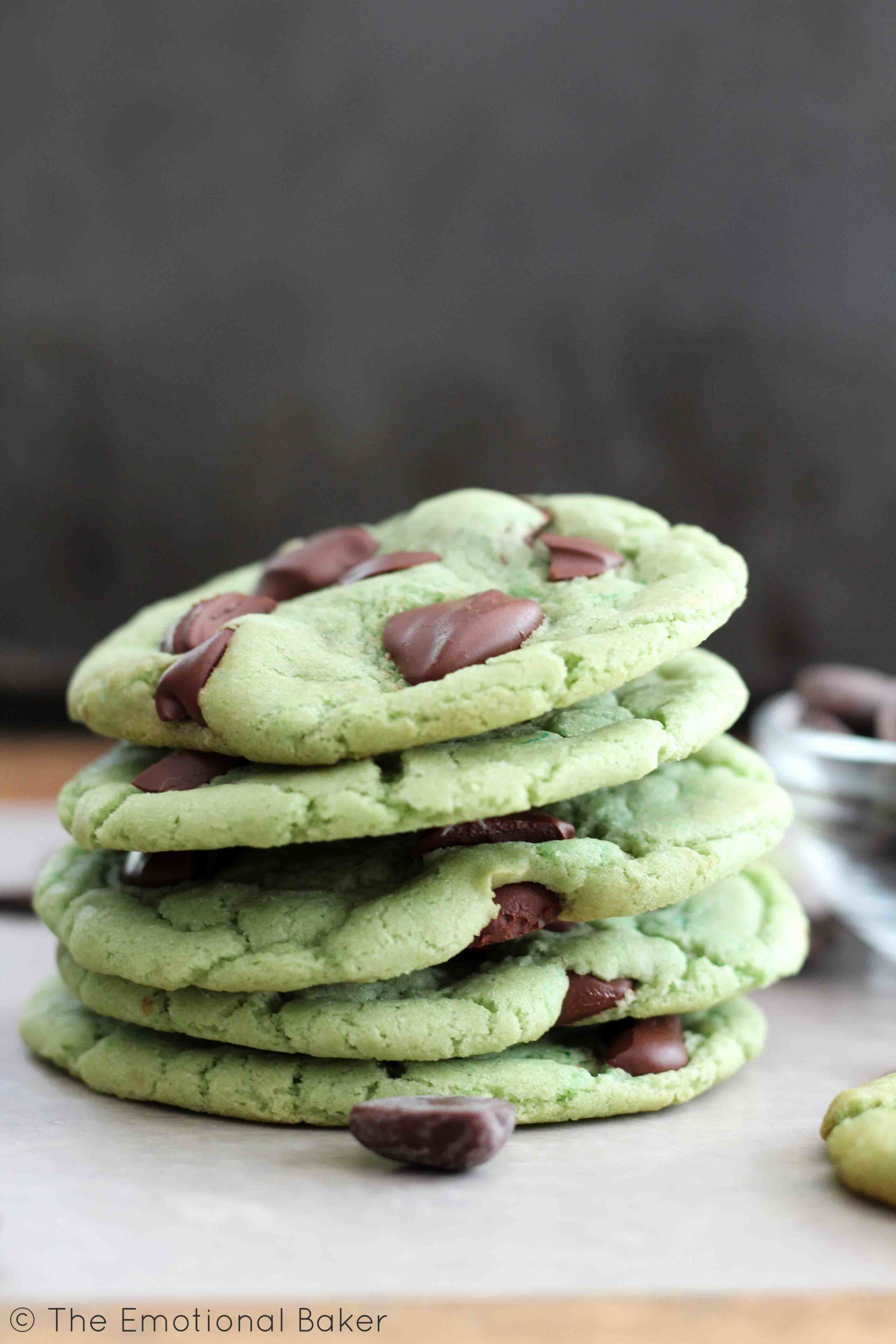 Mint Chocolate Chip Cookies | The Emotional Baker