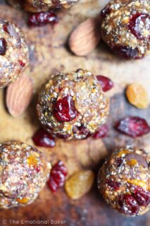 These Cranberry Orange Energy Bites have bright, bold flavor that will give you a jolt for studying, exercising & everything in between.