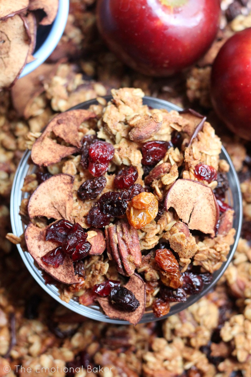 This crunchy, apple granola is filled with apple flavor to get you in the mood for fall. You won't be able to stop with just one bowl! 