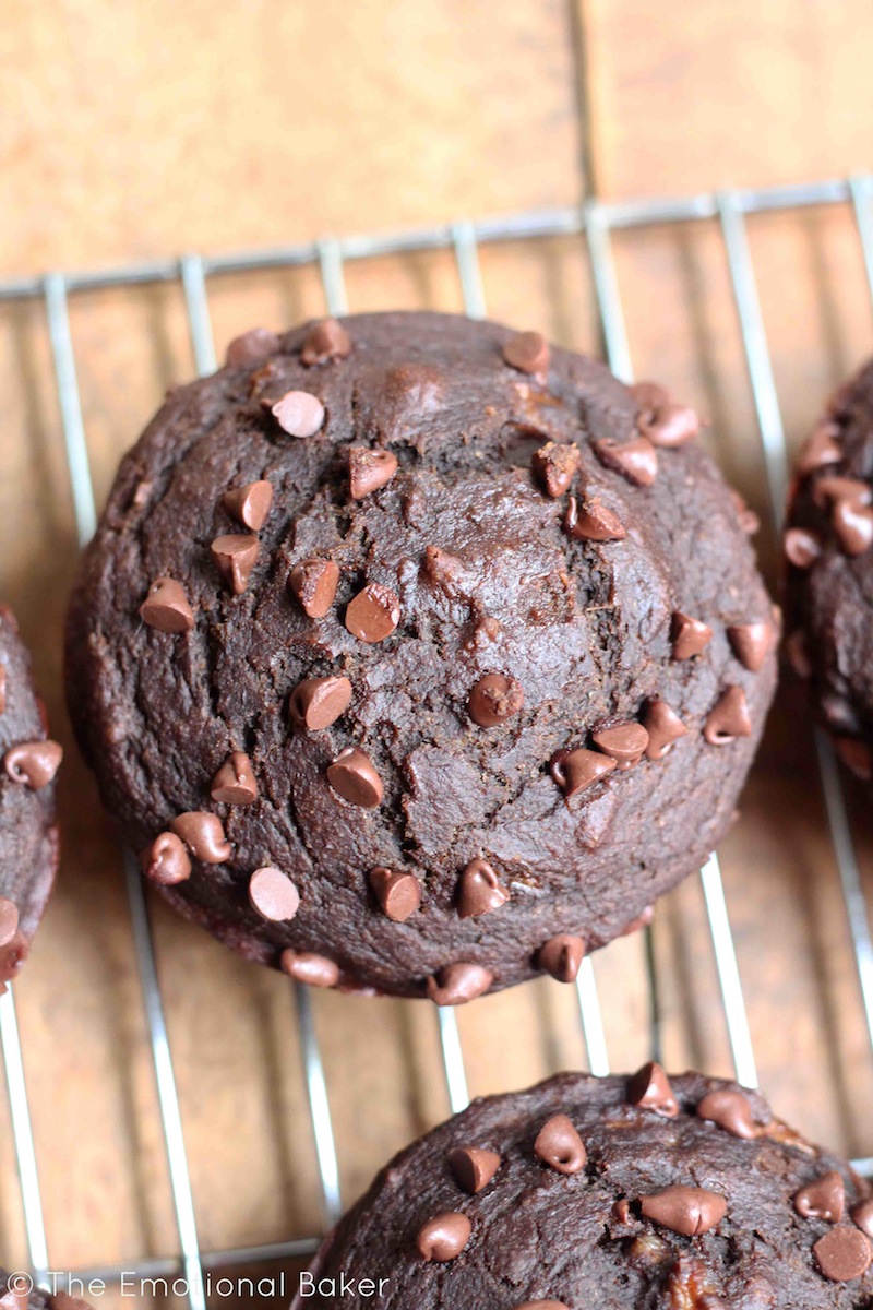 These muffins will be the perfect healthier way to start your day. They are loaded with chocolate, banana and chai flavor!
